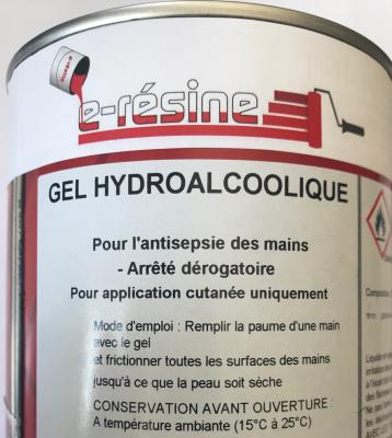 Gel hydroalcoolique (12 € TTC le litre)
